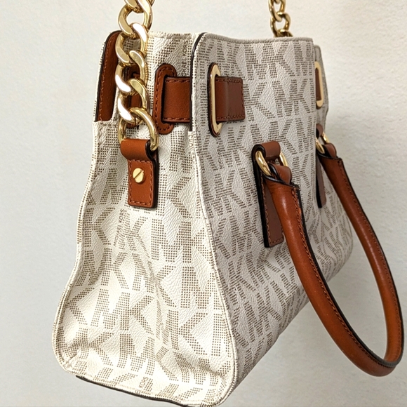 My Michael Kors Hamilton Logo Satchel Handbag - Picture 4 of 13